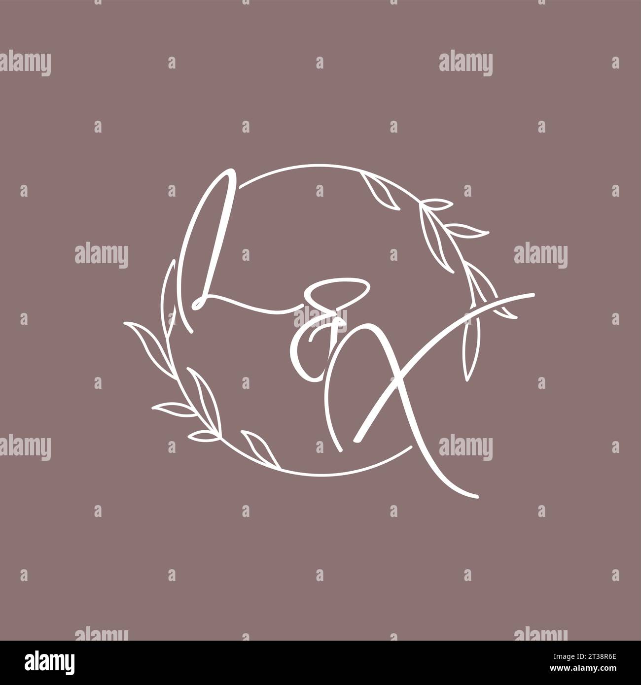 LX wedding initials monogram logo ideas vector graphic Stock Vector
