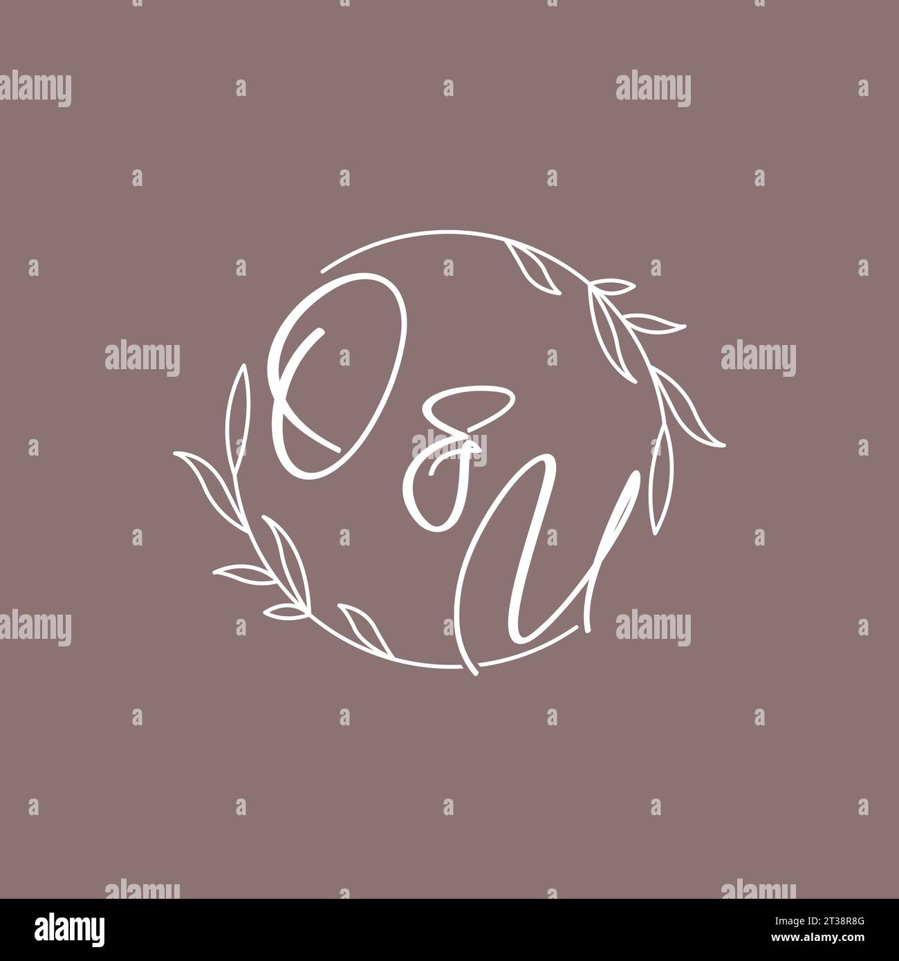 OU wedding initials monogram logo ideas vector graphic Stock Vector
