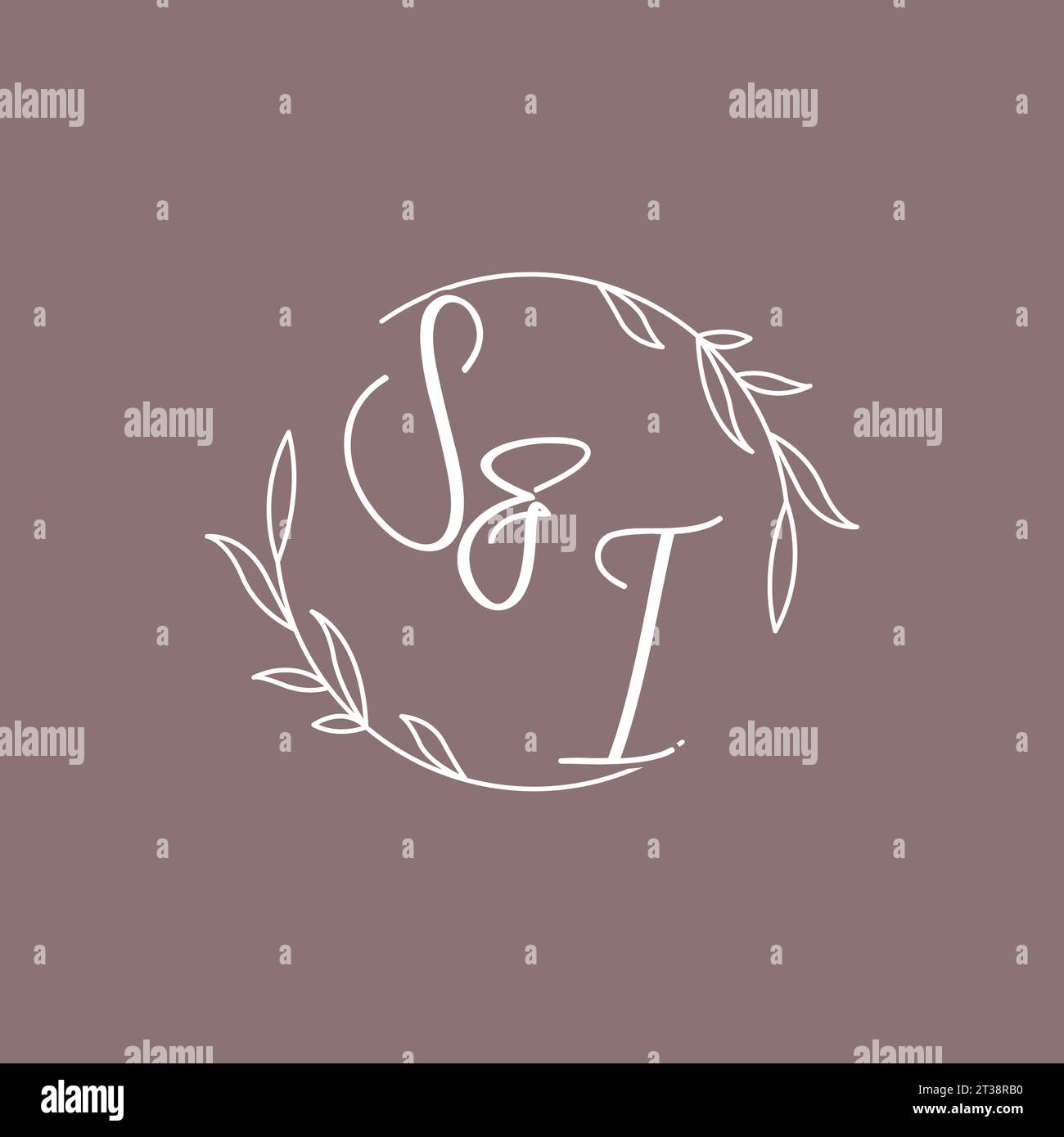 SI wedding initials monogram logo ideas vector graphic Stock Vector