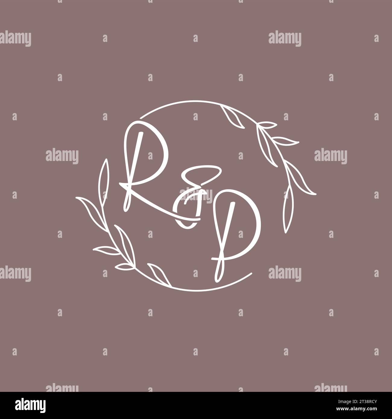 RP wedding initials monogram logo ideas vector graphic Stock Vector