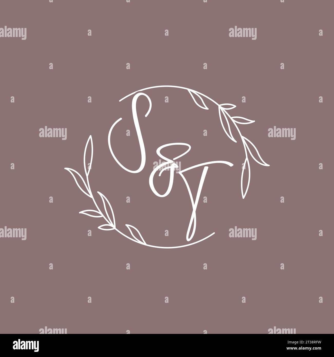 ST wedding initials monogram logo ideas vector graphic Stock Vector