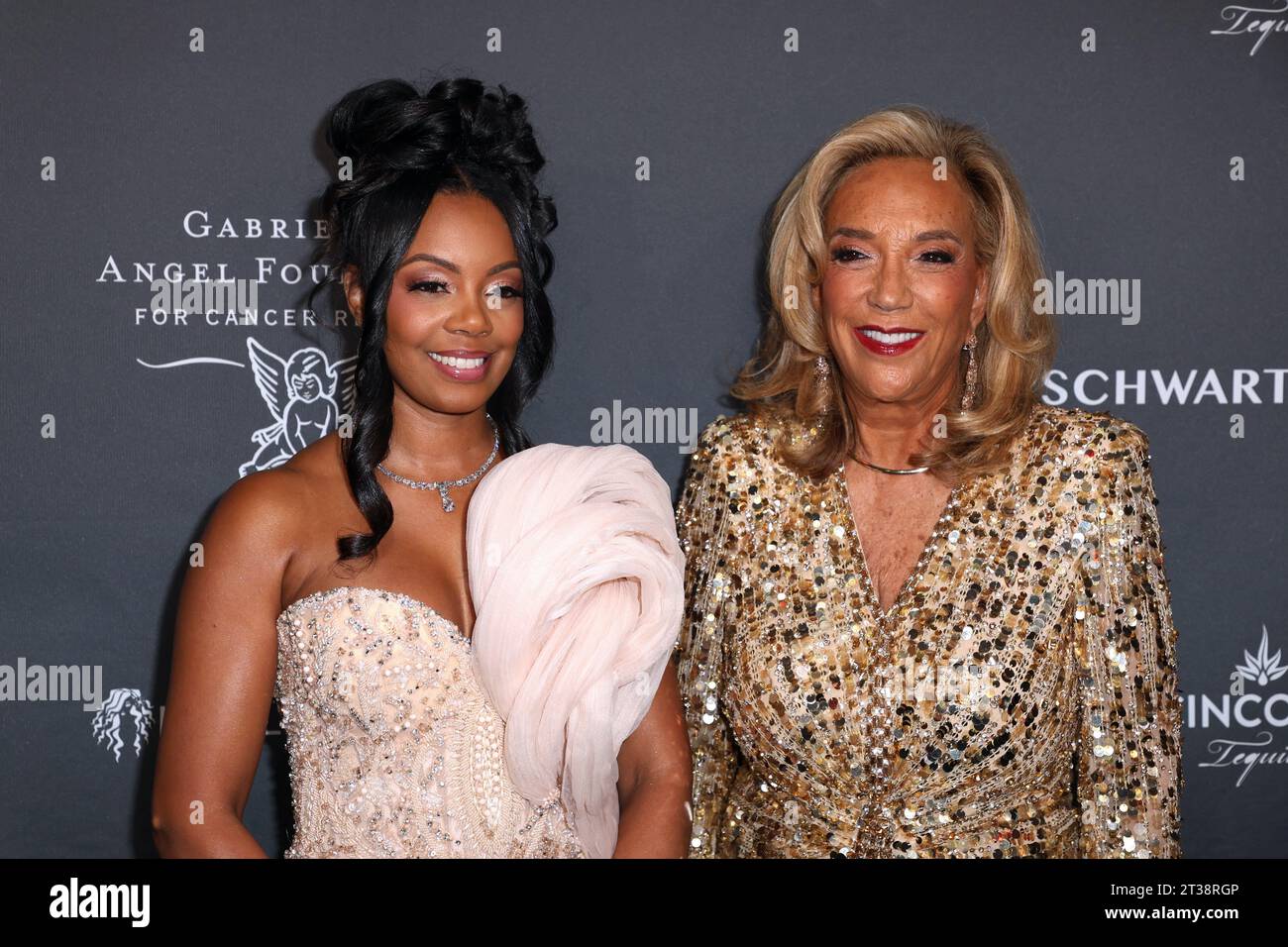 New York City, United States. 23rd Oct, 2023. Denise Rich and Monique Rodriguez attend Angel Ball 2023 hosted by Gabrielle's Angel Foundation at Cipriani Wall Street in New York City, NY, USA on October 23, 2023. Photo by CHarles Guerin/ABACAPRESS.COM Credit: Abaca Press/Alamy Live News Stock Photo