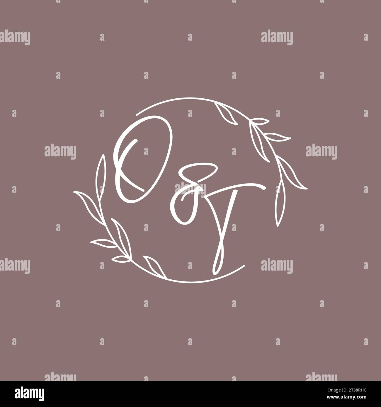 OT wedding initials monogram logo ideas vector graphic Stock Vector