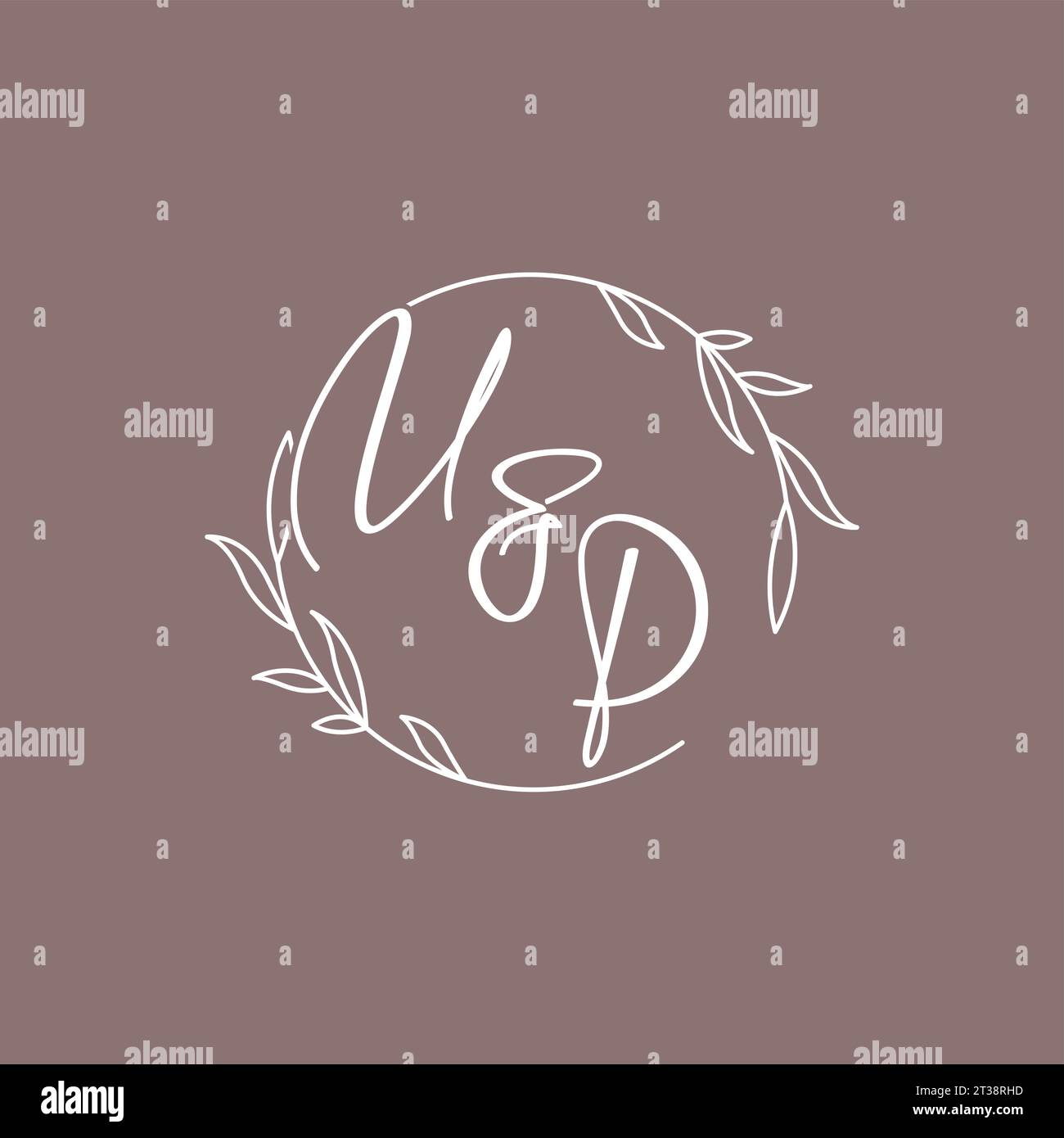 UP wedding initials monogram logo ideas vector graphic Stock Vector