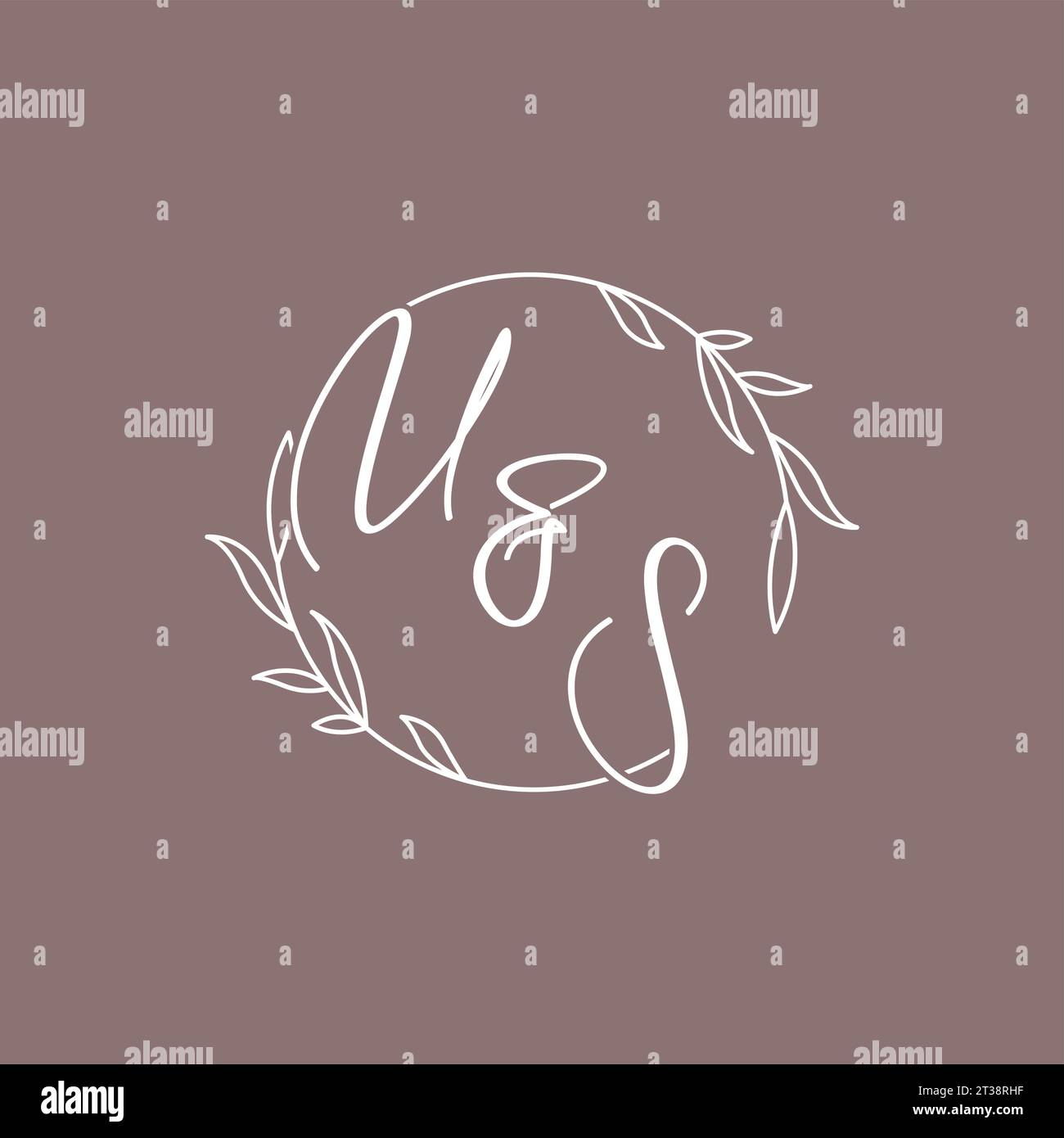 US wedding initials monogram logo ideas vector graphic Stock Vector