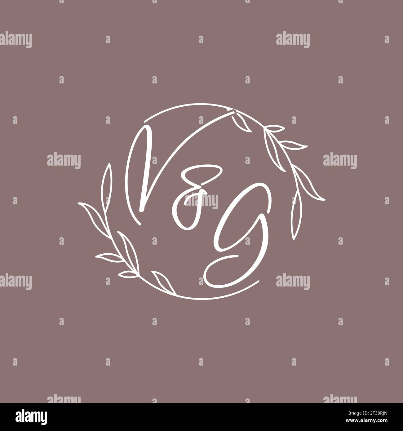 VG wedding initials monogram logo ideas vector graphic Stock Vector