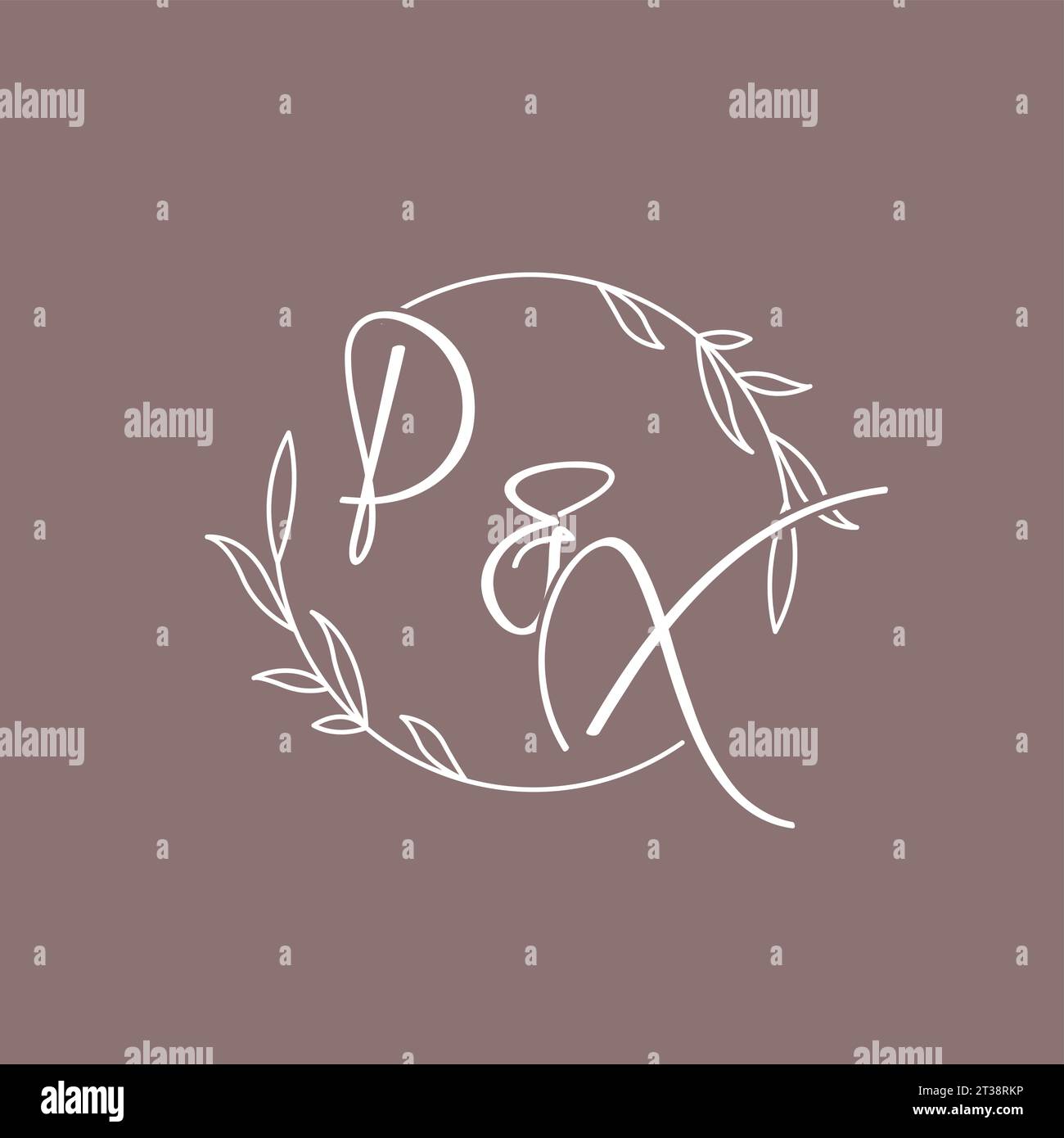 PX wedding initials monogram logo ideas vector graphic Stock Vector
