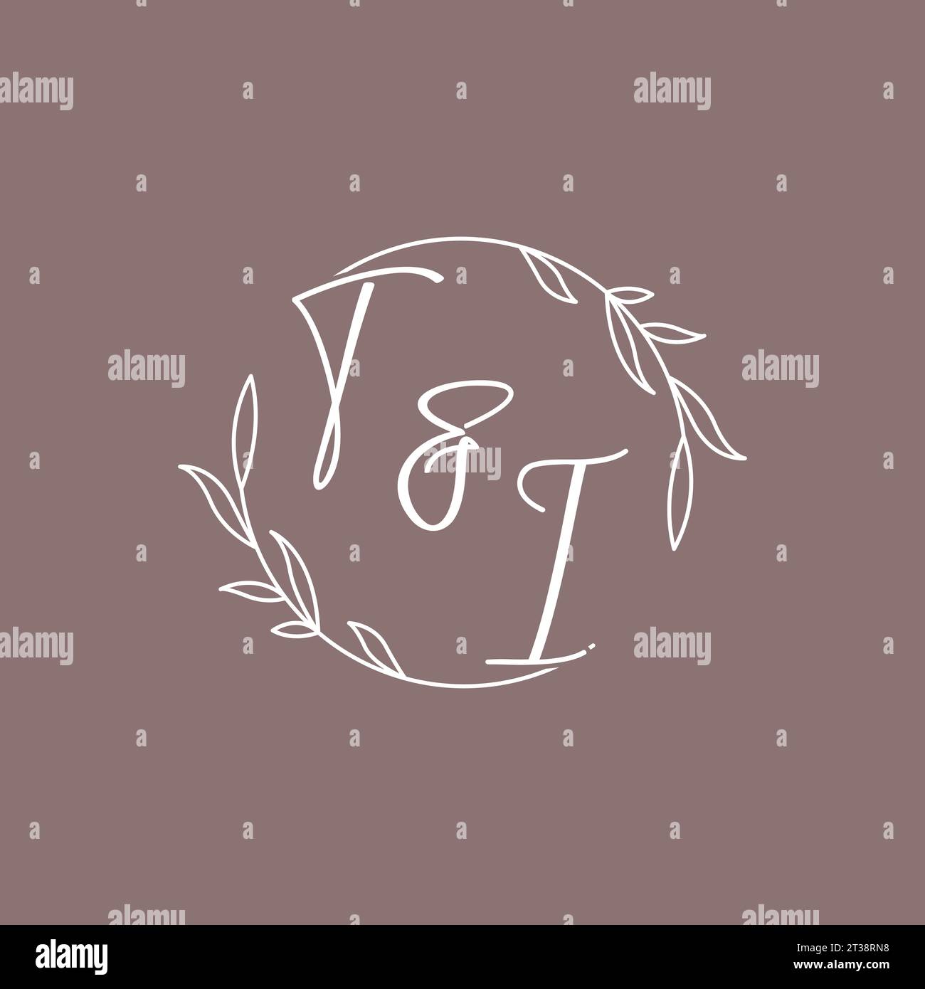 TI wedding initials monogram logo ideas vector graphic Stock Vector