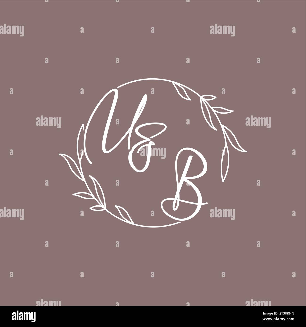UB wedding initials monogram logo ideas vector graphic Stock Vector