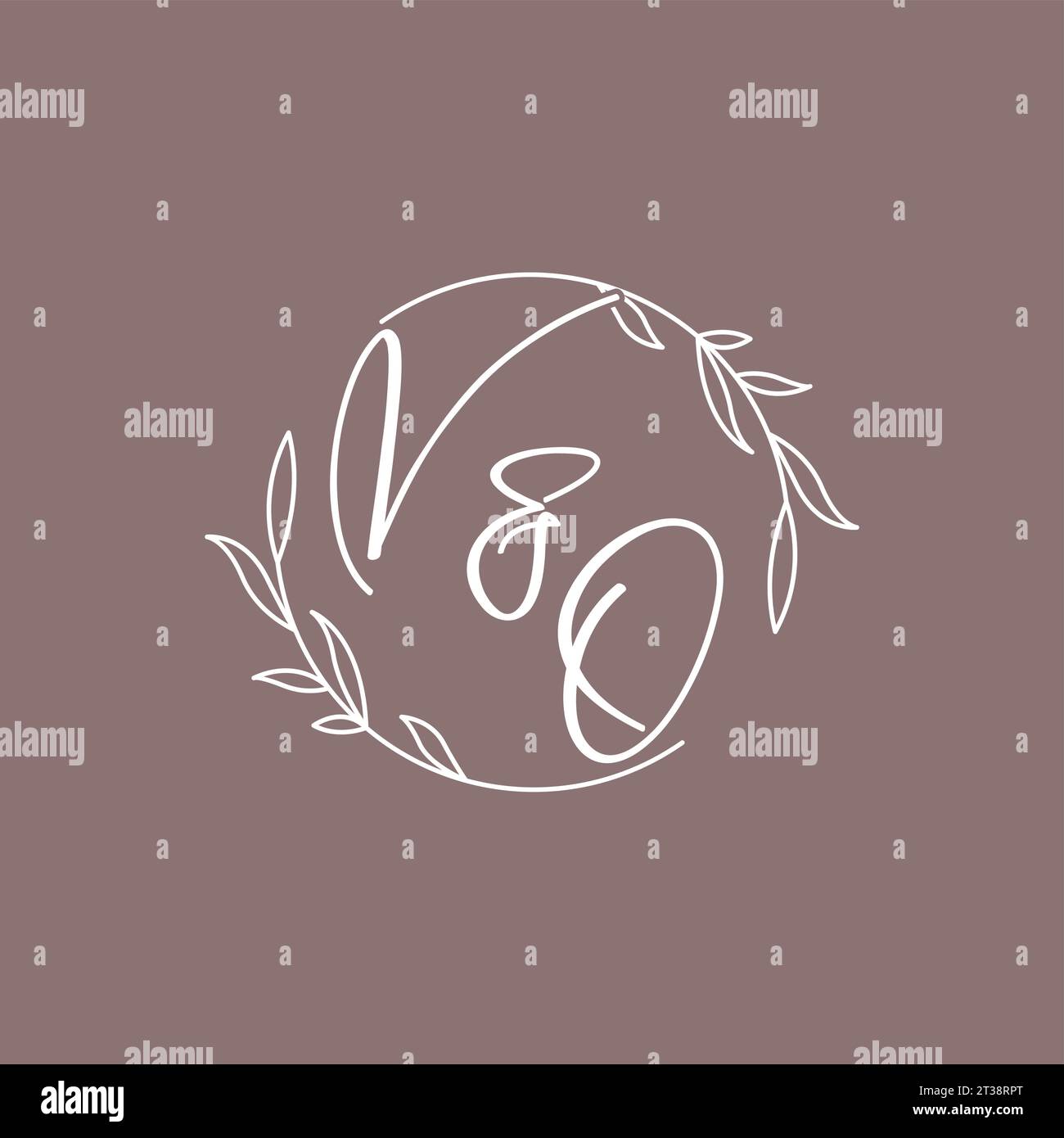 VO wedding initials monogram logo ideas vector graphic Stock Vector