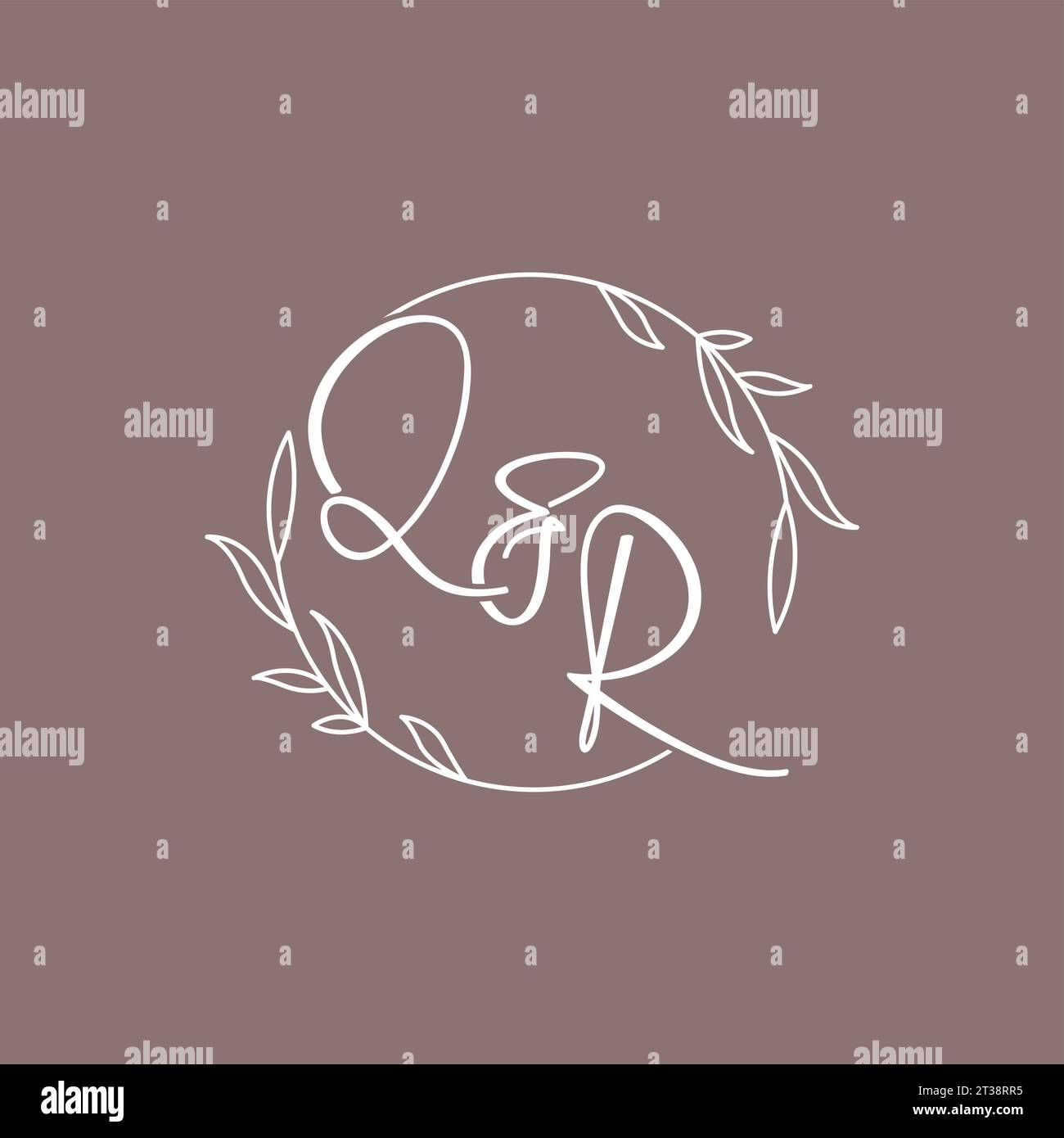 QR wedding initials monogram logo ideas vector graphic Stock Vector