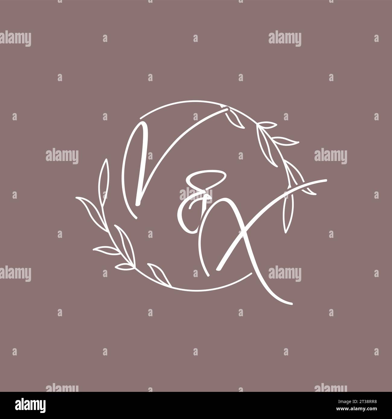 VX wedding initials monogram logo ideas vector graphic Stock Vector