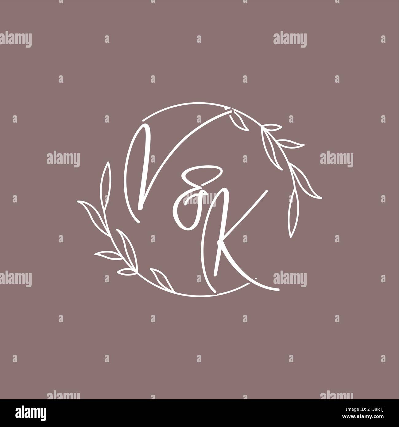 VK wedding initials monogram logo ideas vector graphic Stock Vector