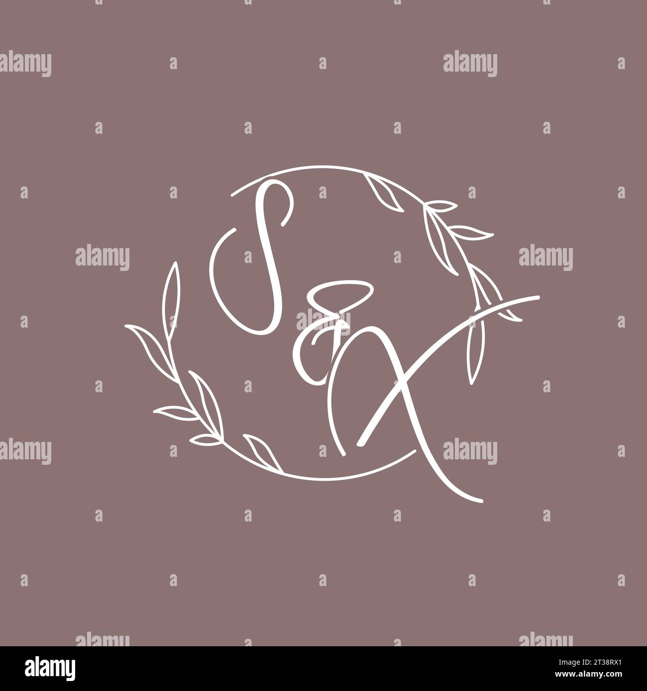SX wedding initials monogram logo ideas vector graphic Stock Vector