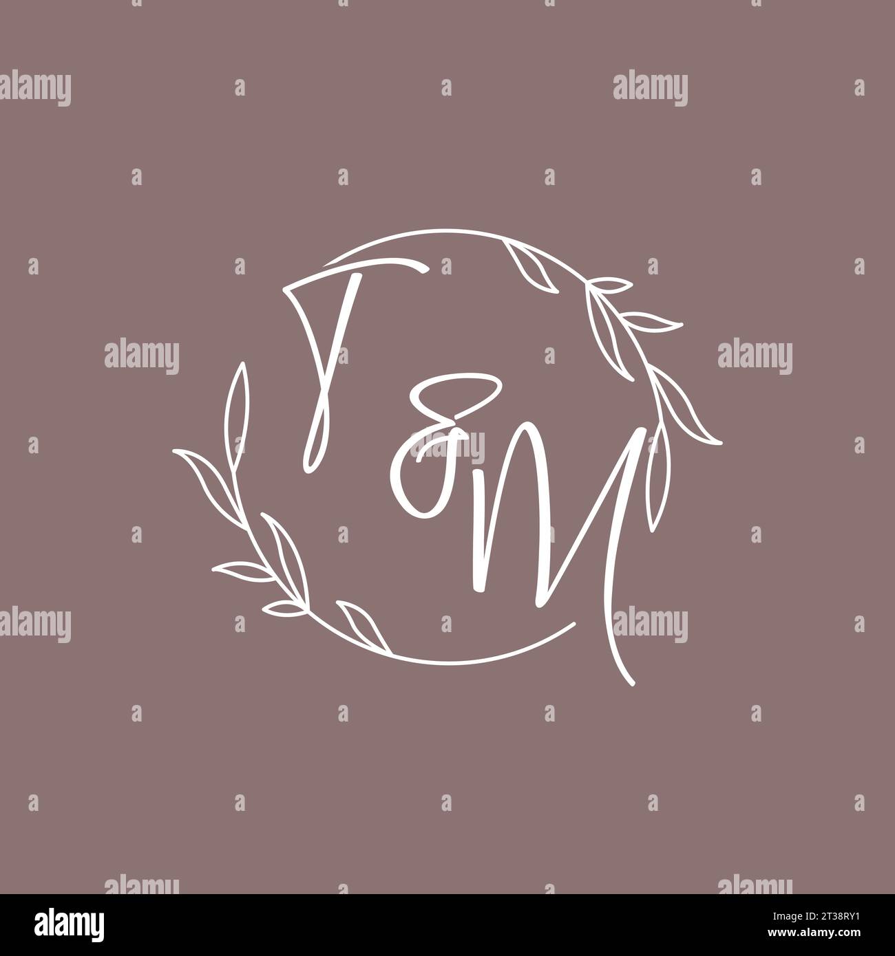 TM wedding initials monogram logo ideas vector graphic Stock Vector