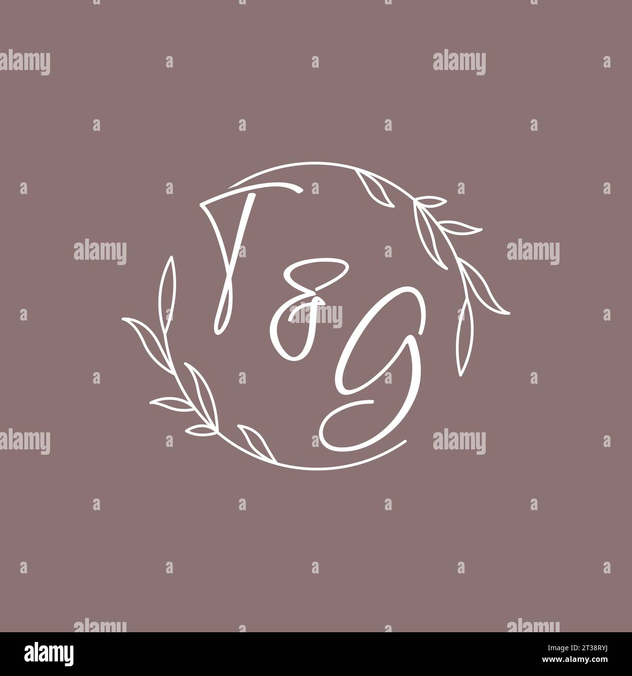 TG wedding initials monogram logo ideas vector graphic Stock Vector