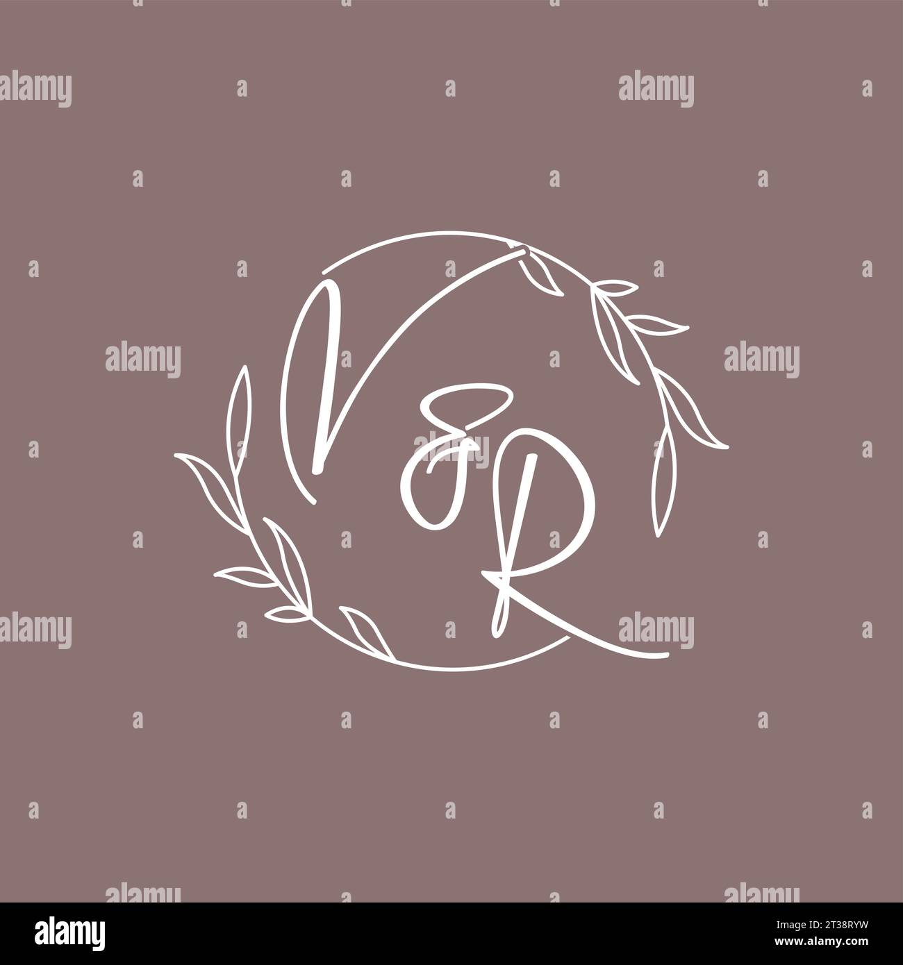 VR wedding initials monogram logo ideas vector graphic Stock Vector
