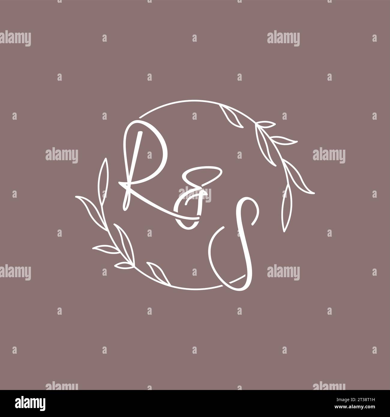 RS wedding initials monogram logo ideas vector graphic Stock Vector