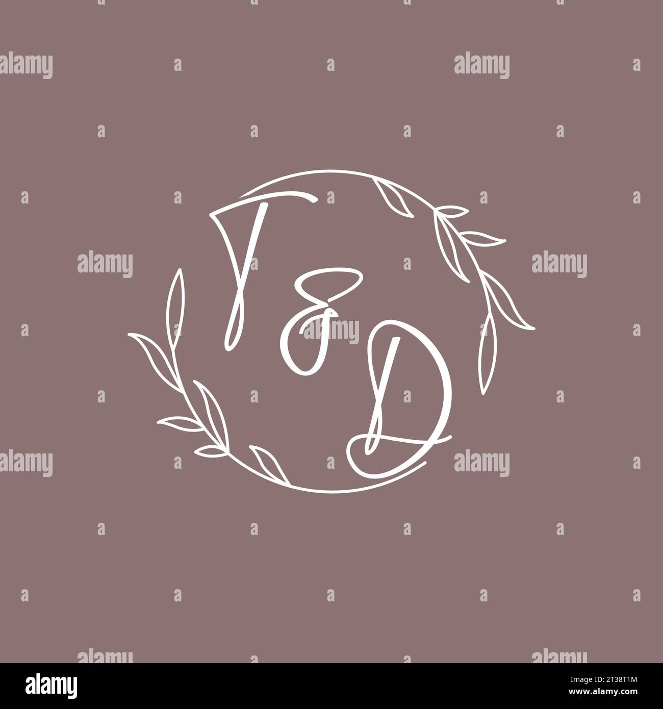 TD wedding initials monogram logo ideas vector graphic Stock Vector