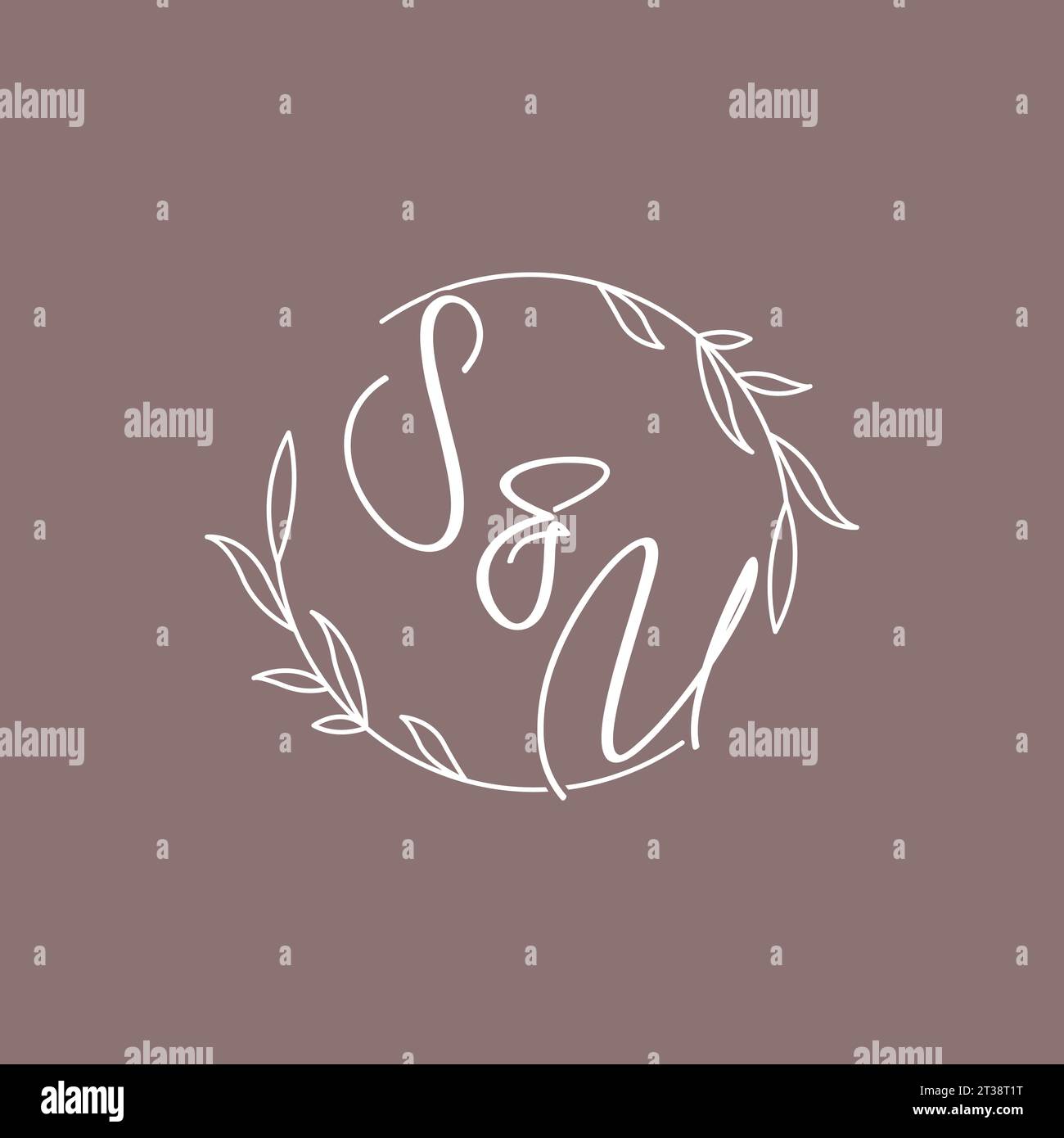 SU wedding initials monogram logo ideas vector graphic Stock Vector