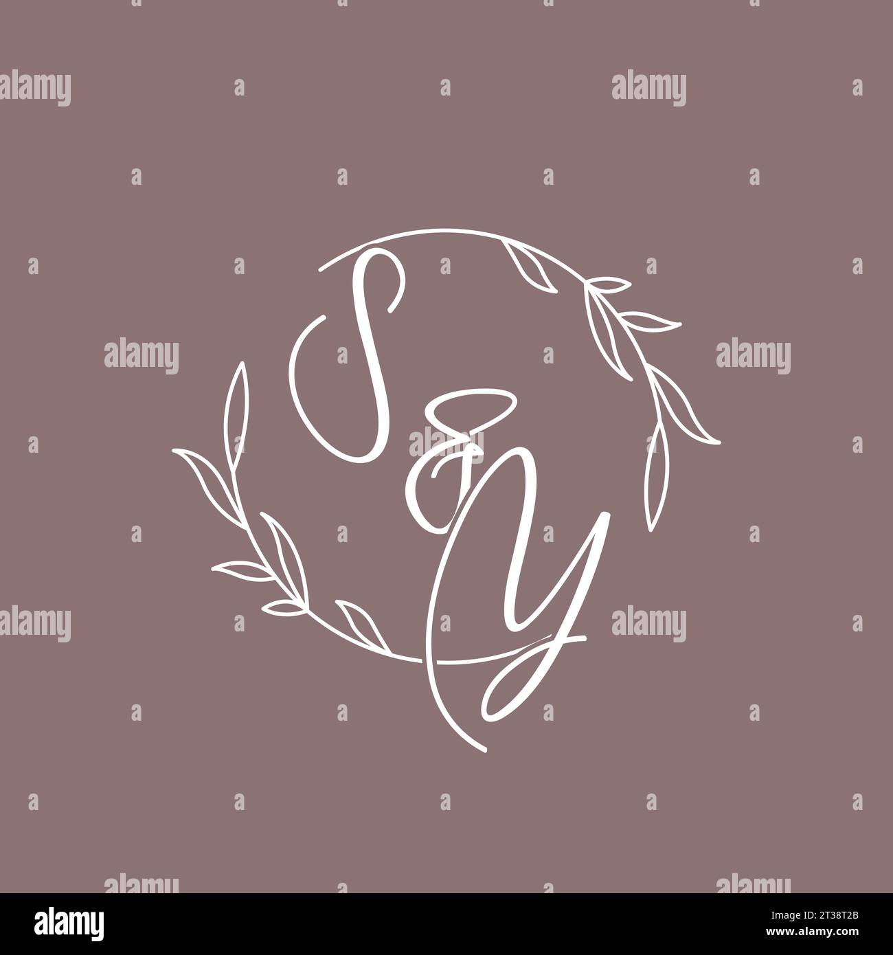 SY wedding initials monogram logo ideas vector graphic Stock Vector