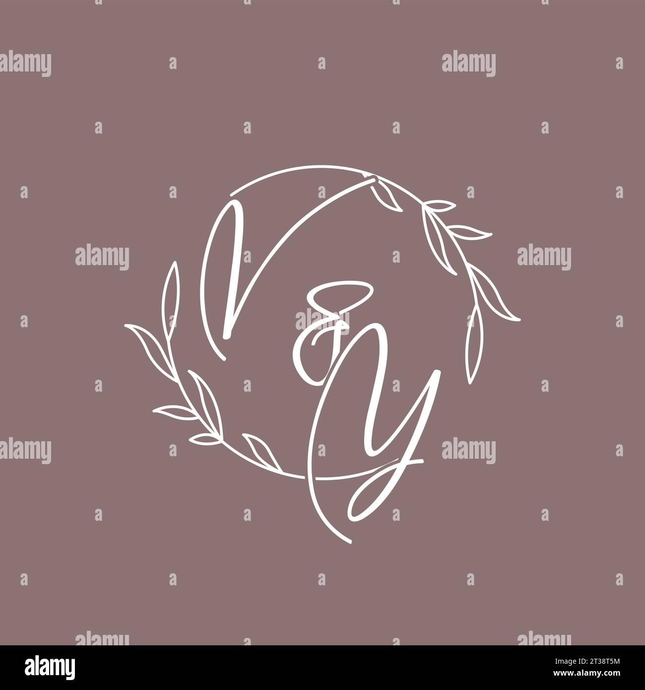 VY wedding initials monogram logo ideas vector graphic Stock Vector