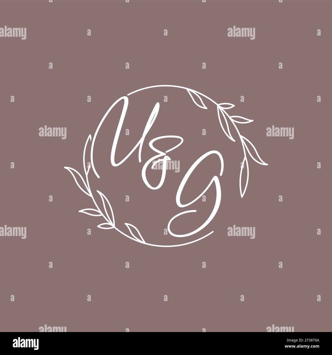 UG wedding initials monogram logo ideas vector graphic Stock Vector