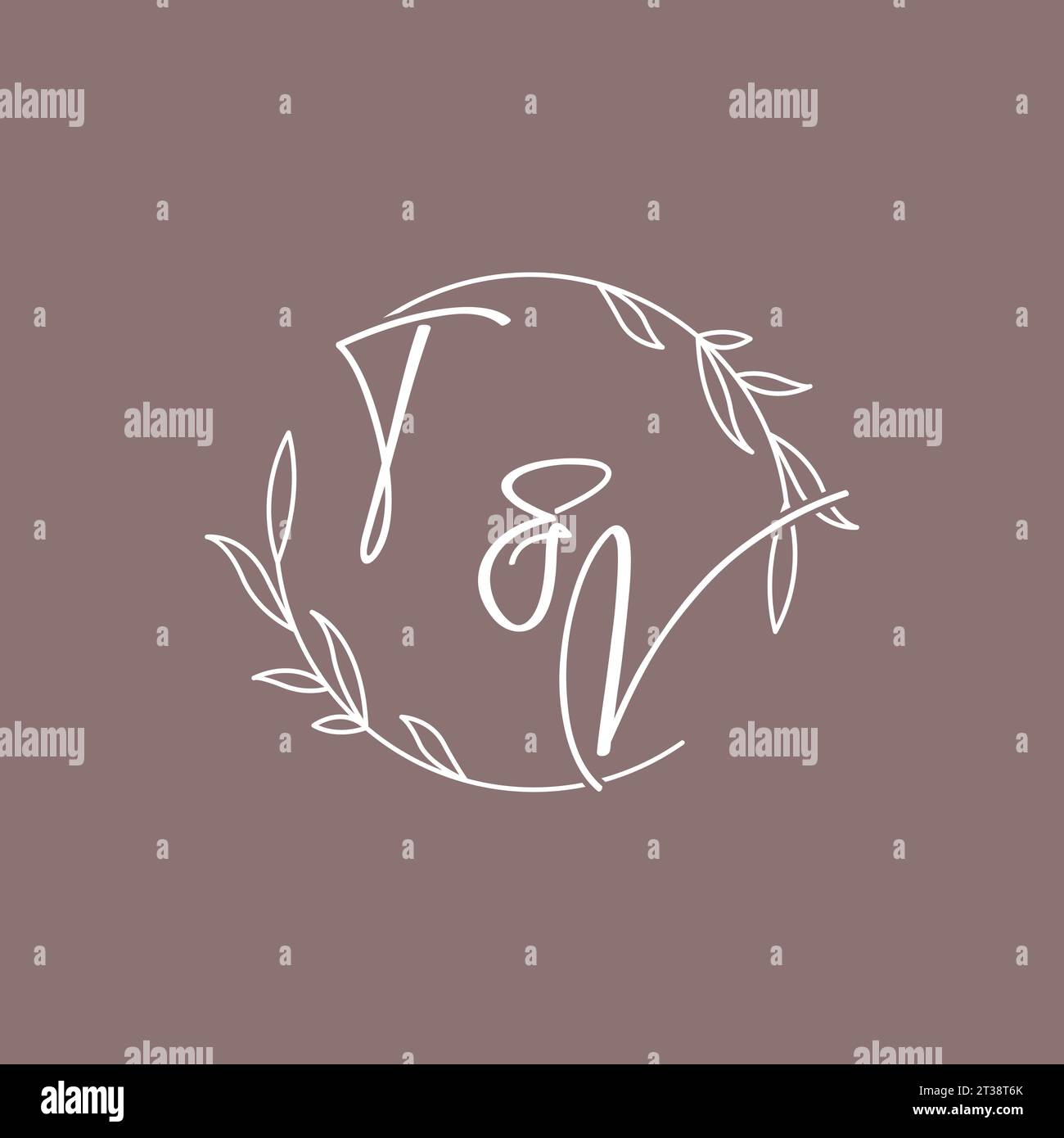 TV wedding initials monogram logo ideas vector graphic Stock Vector