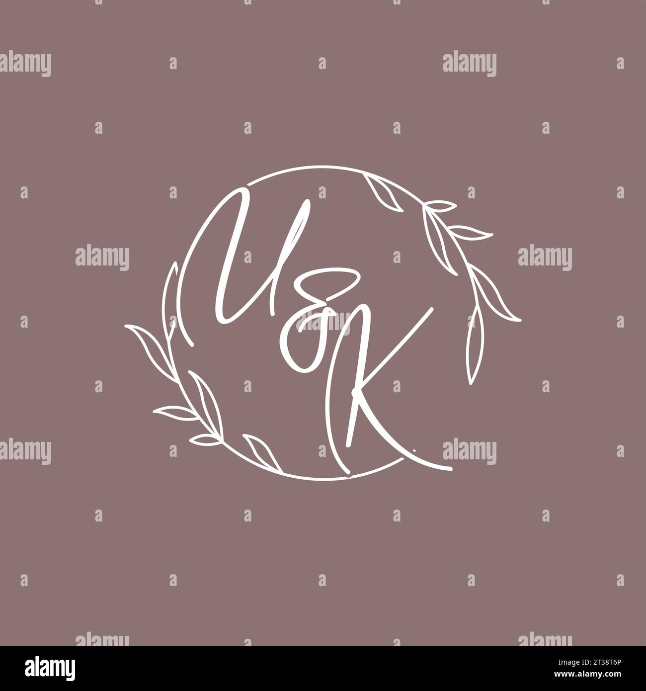 UK wedding initials monogram logo ideas vector graphic Stock Vector