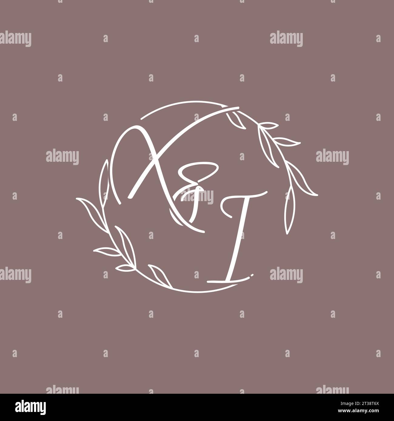 XI wedding initials monogram logo ideas vector graphic Stock Vector