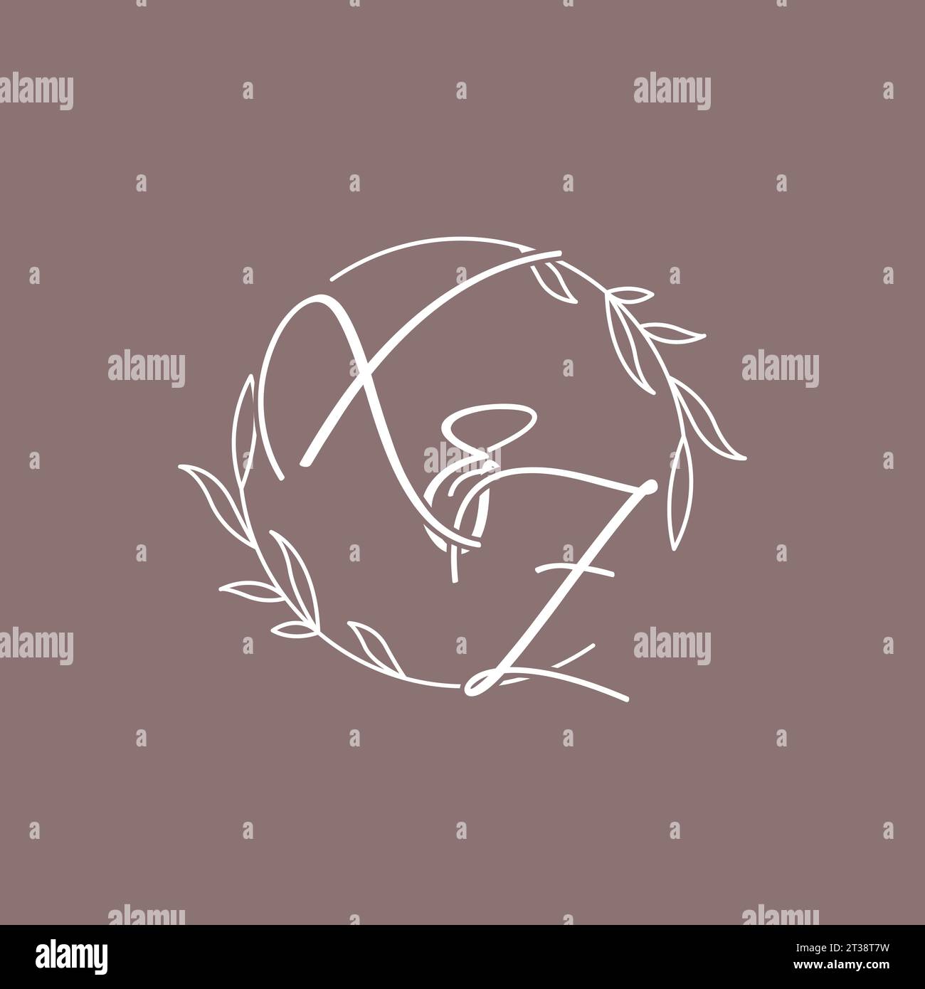 XZ wedding initials monogram logo ideas vector graphic Stock Vector ...