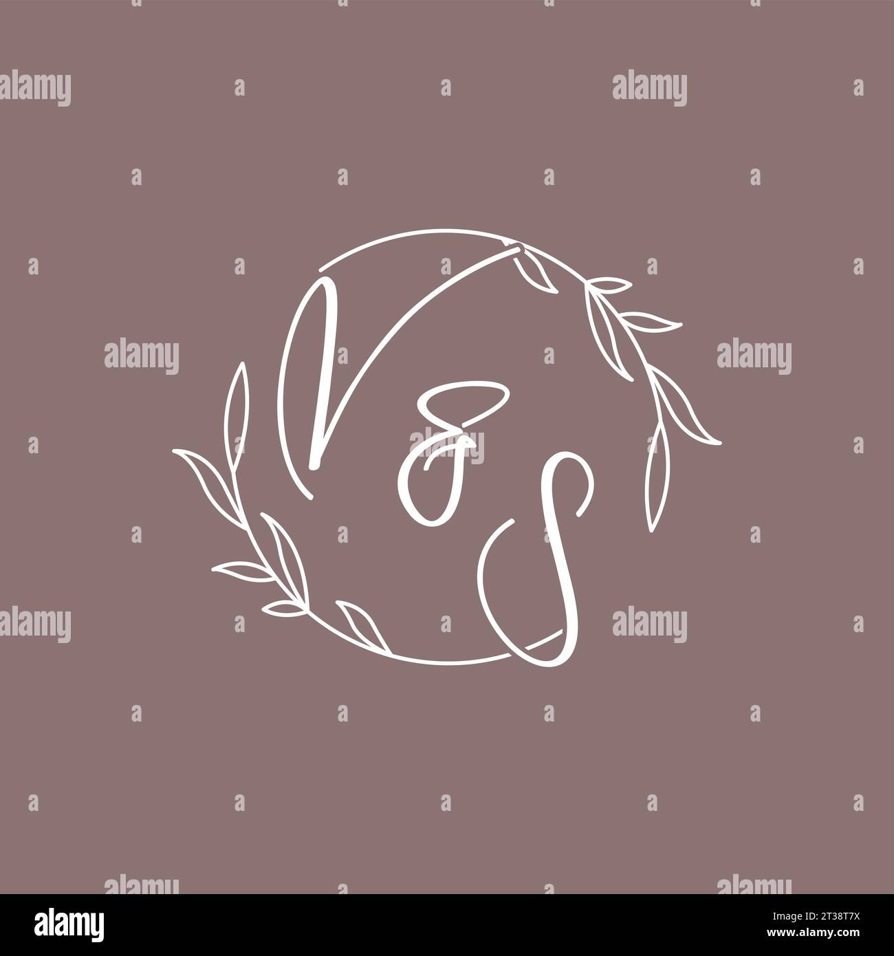 VS wedding initials monogram logo ideas vector graphic Stock Vector