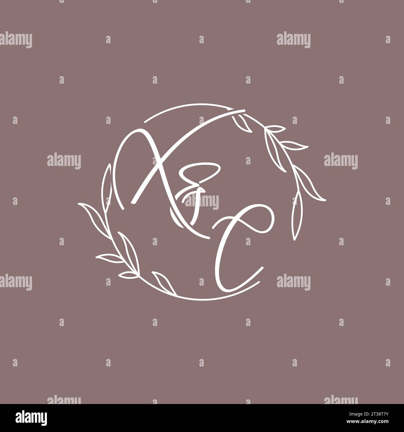 XC wedding initials monogram logo ideas vector graphic Stock Vector