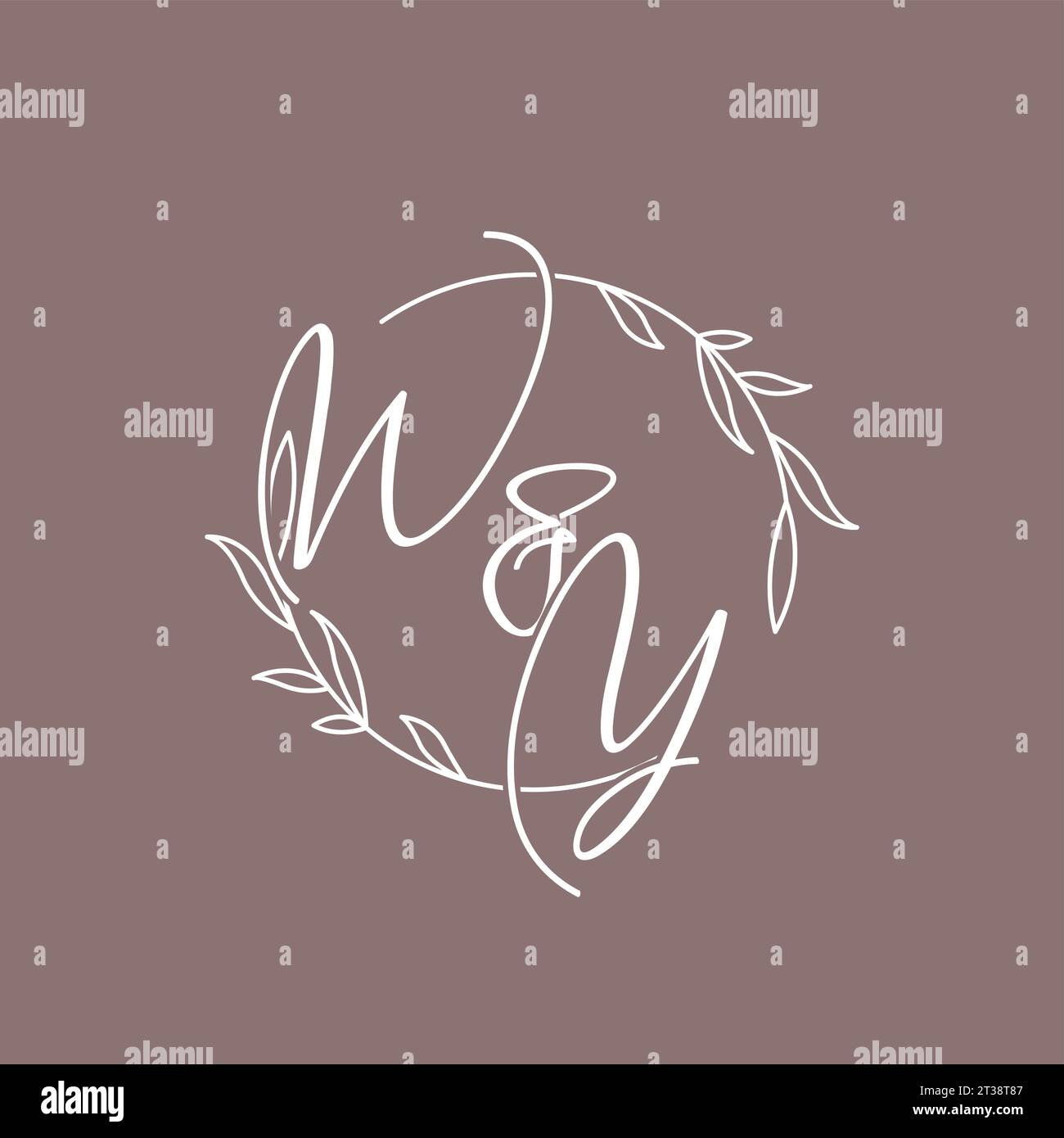 WY wedding initials monogram logo ideas vector graphic Stock Vector