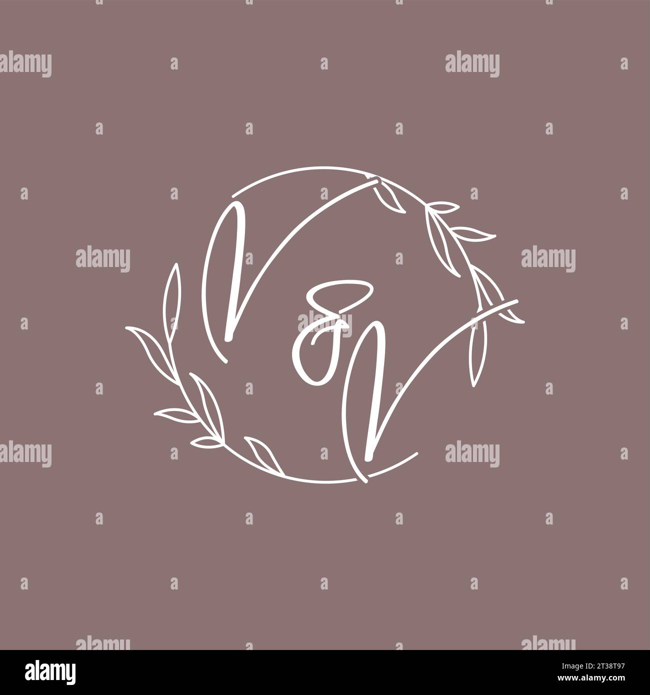 VV wedding initials monogram logo ideas vector graphic Stock Vector
