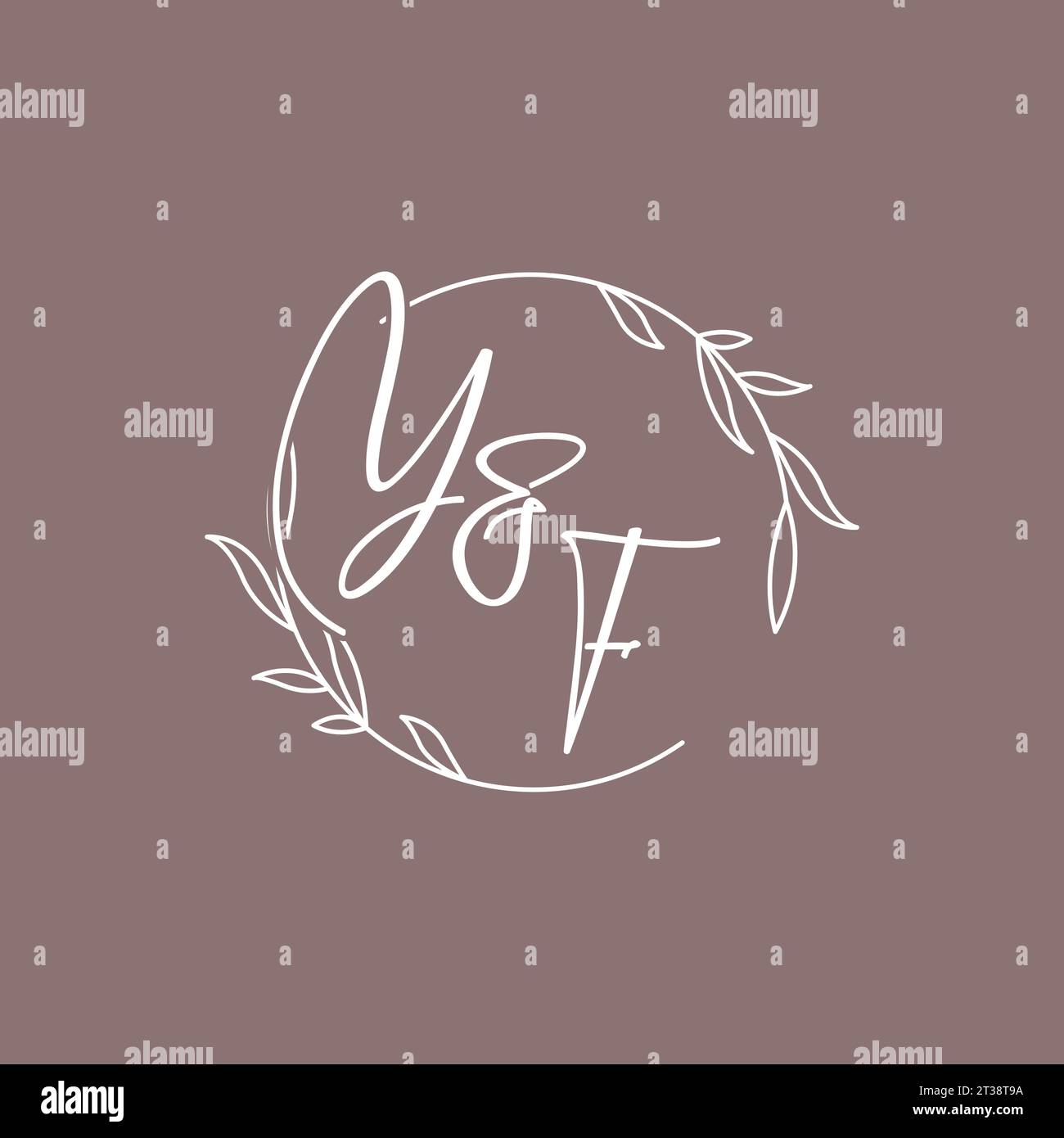 YF wedding initials monogram logo ideas vector graphic Stock Vector