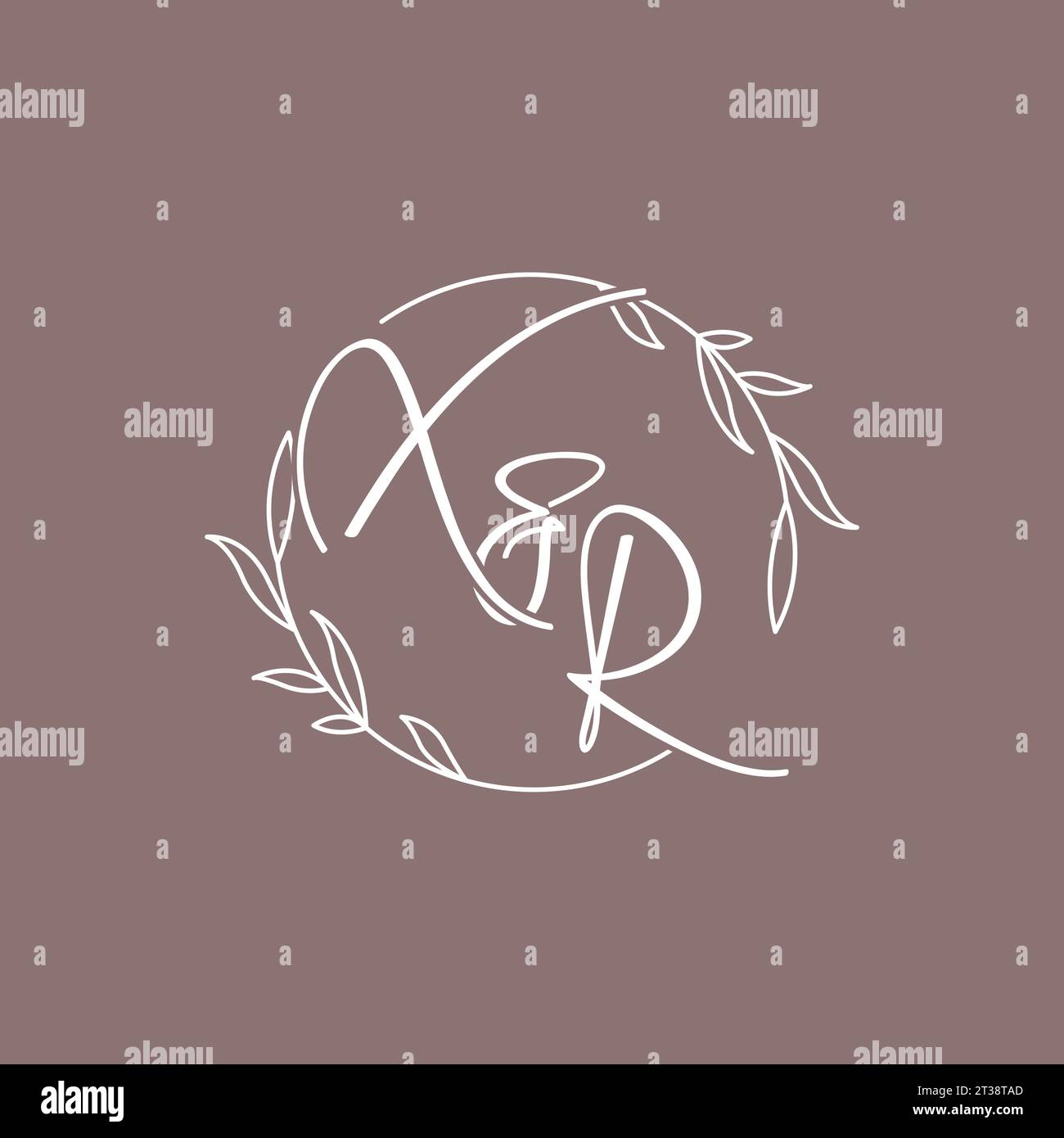 XR wedding initials monogram logo ideas vector graphic Stock Vector