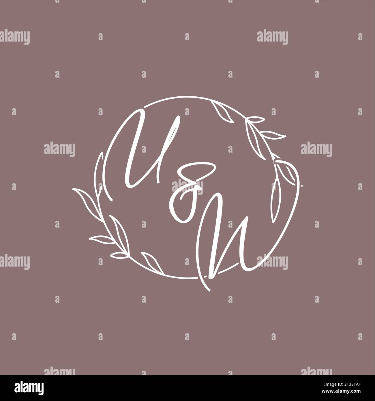 UW wedding initials monogram logo ideas vector graphic Stock Vector