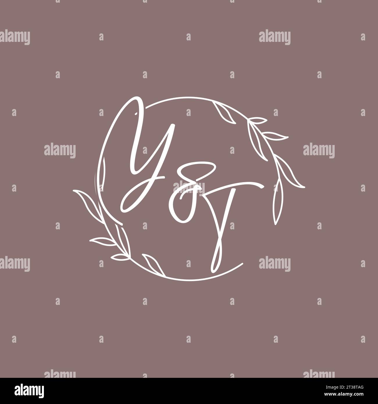 YT wedding initials monogram logo ideas vector graphic Stock Vector