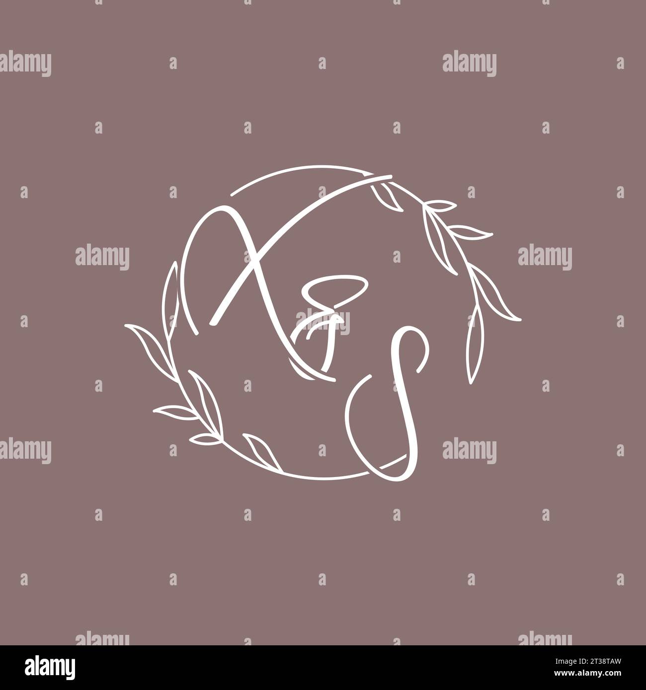 XS wedding initials monogram logo ideas vector graphic Stock Vector