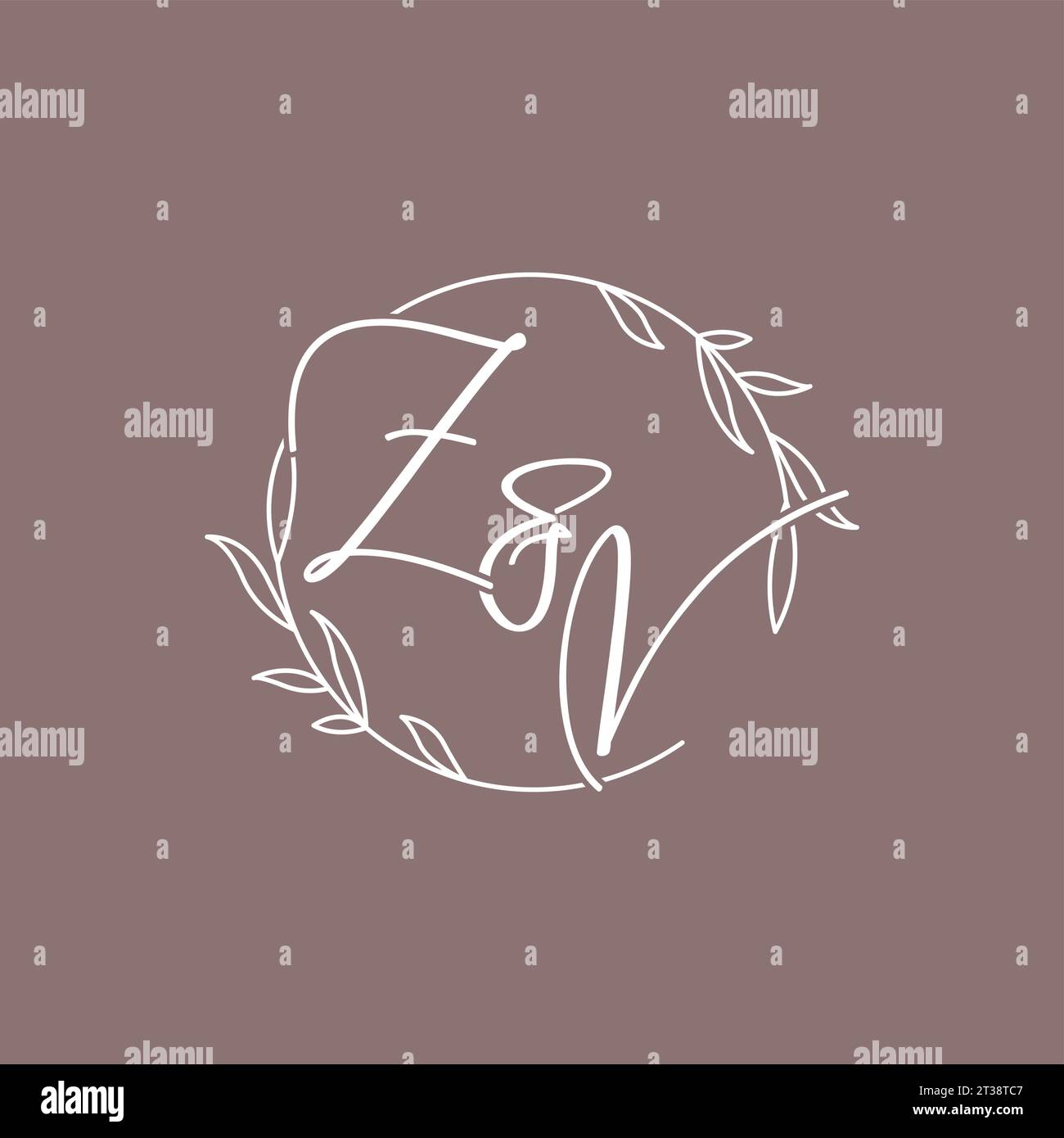 ZV wedding initials monogram logo ideas vector graphic Stock Vector ...