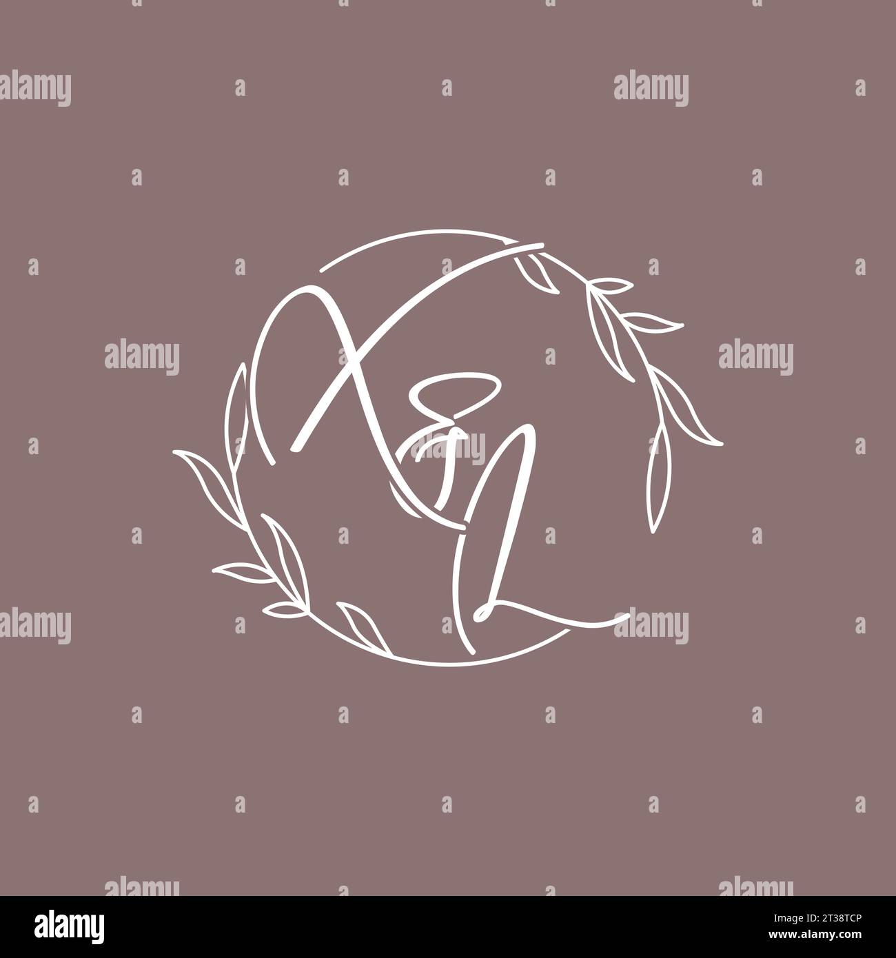 XL wedding initials monogram logo ideas vector graphic Stock Vector
