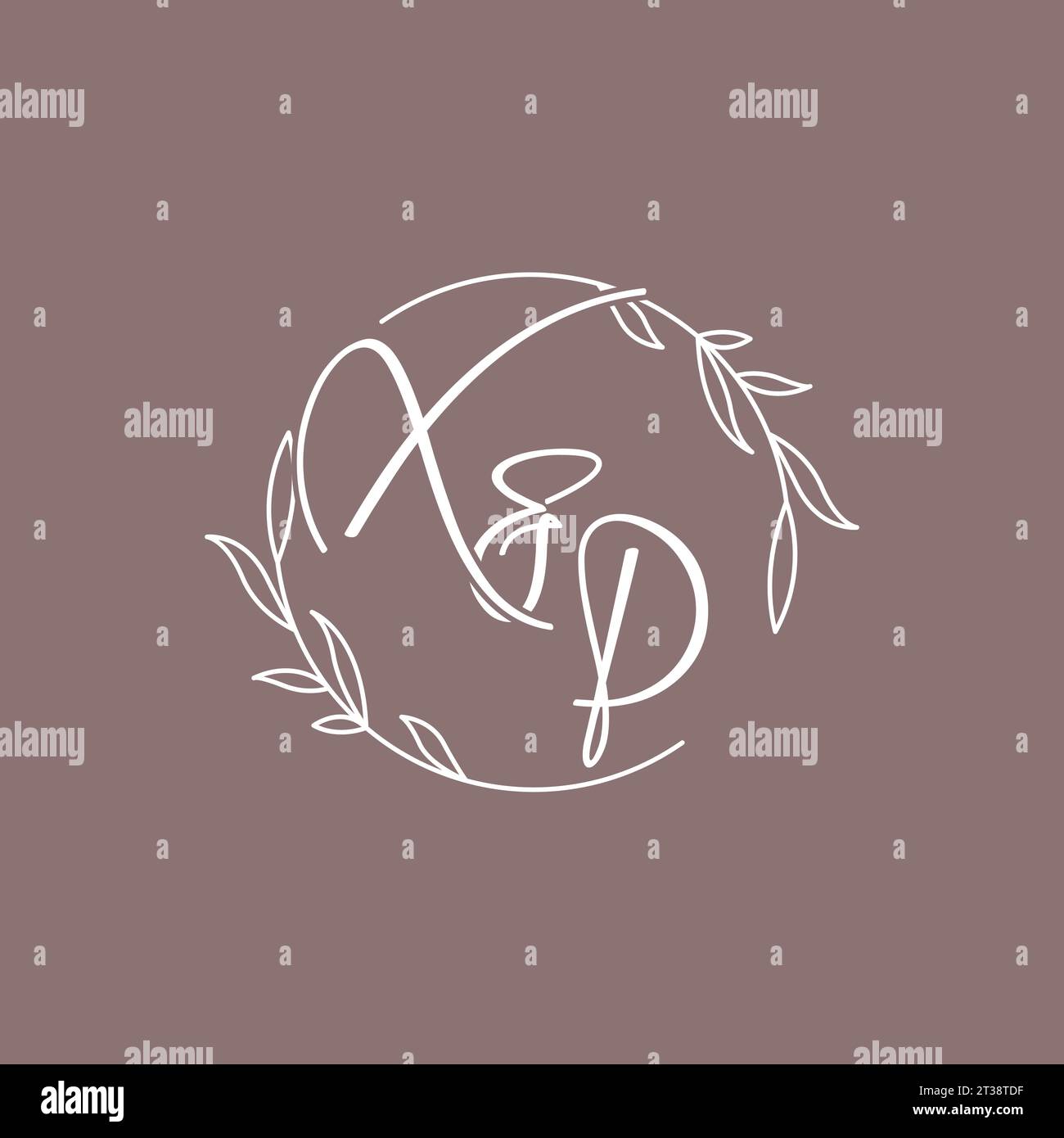 XP wedding initials monogram logo ideas vector graphic Stock Vector