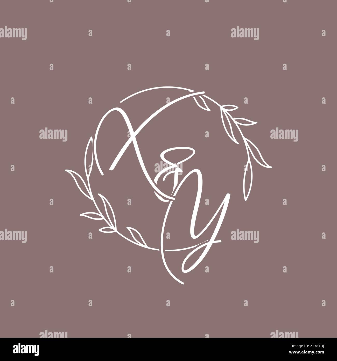 XY wedding initials monogram logo ideas vector graphic Stock Vector