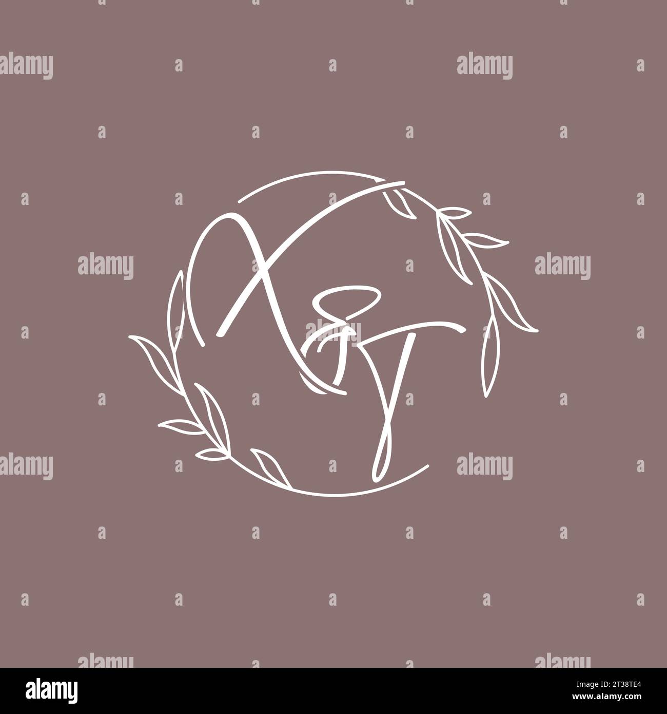 XT wedding initials monogram logo ideas vector graphic Stock Vector