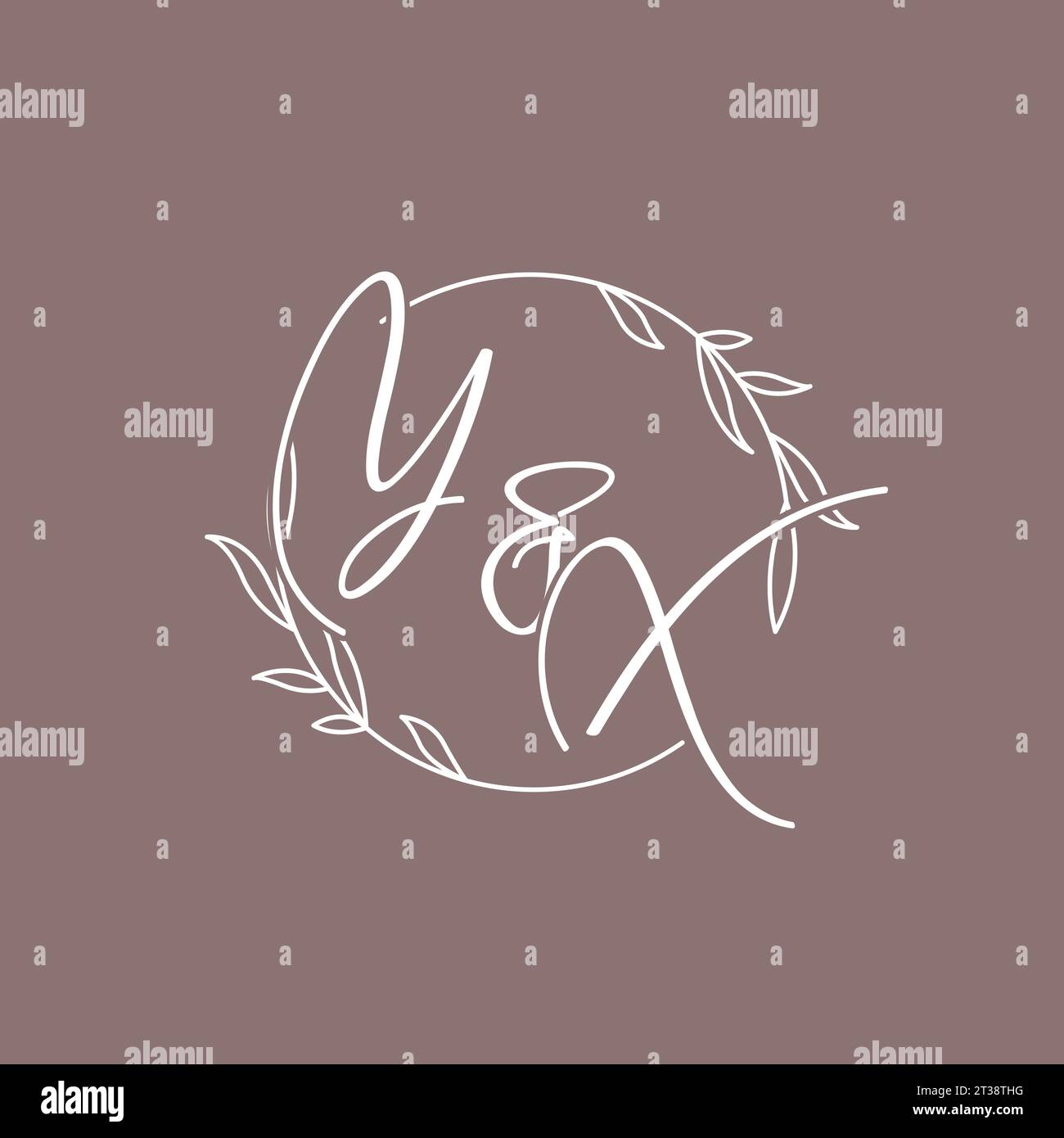 YX wedding initials monogram logo ideas vector graphic Stock Vector