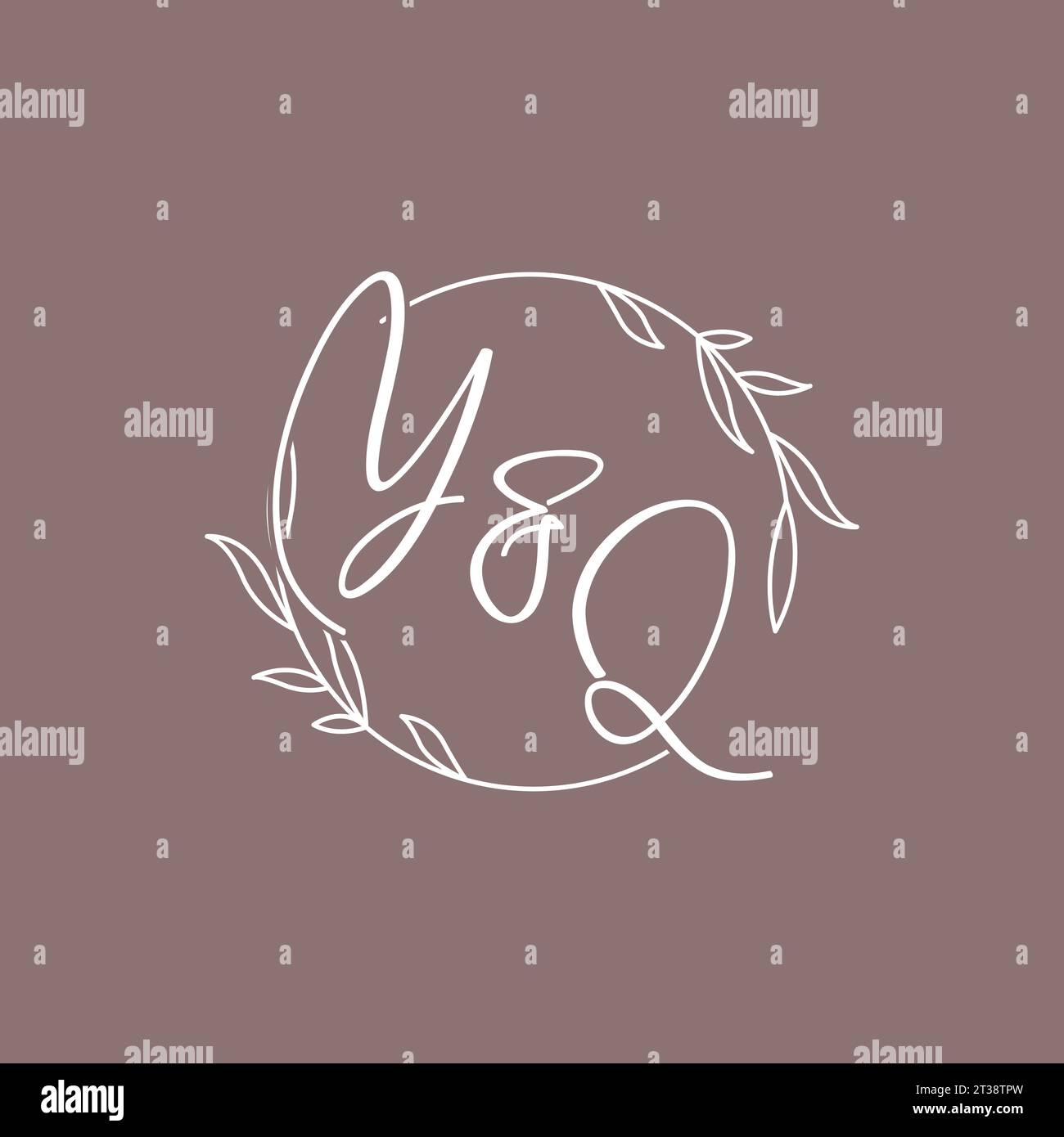 YQ wedding initials monogram logo ideas vector graphic Stock Vector