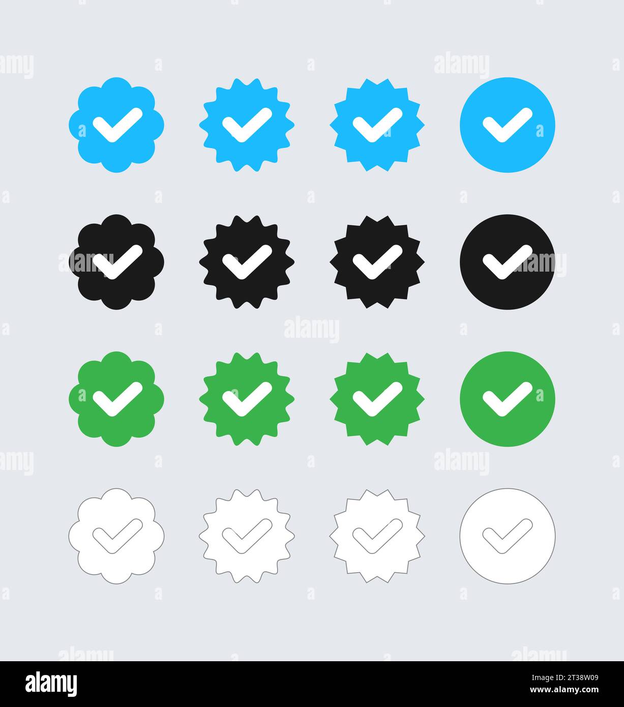 Premium Vector  Verified badges verified badge vector icons verification  symbol set social media account verification icons blue check mark icon  profile verified badge