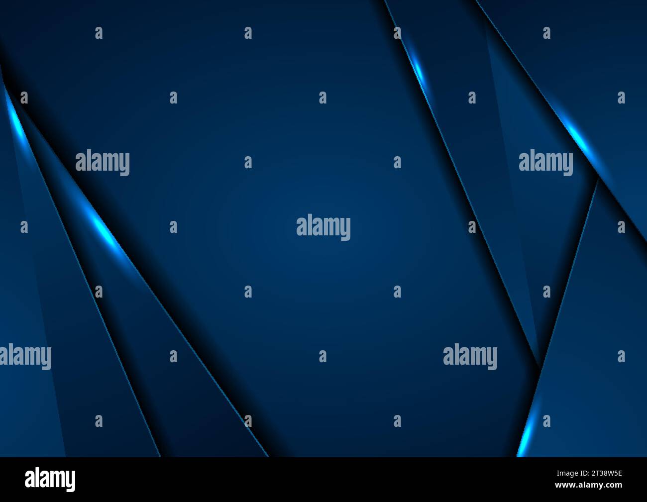 Dark blue corporate abstract material background with glowing lights. Vector design Stock Vector