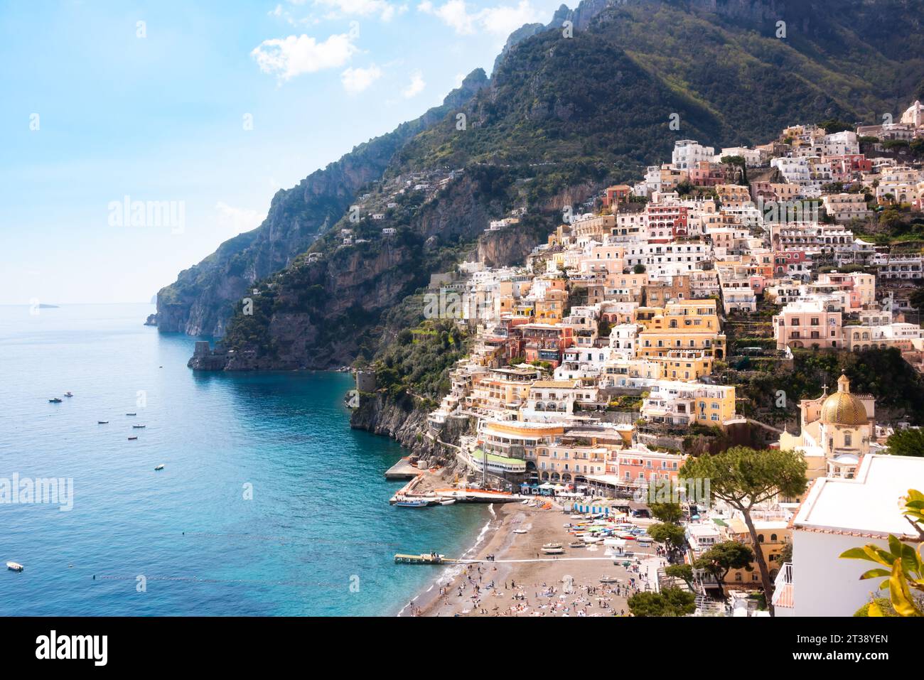 Positano town on Amalfi coast in Italy Stock Photo - Alamy